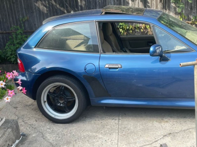 2000 BMW Z3 Coupe in Topaz Blue Metallic over Extended Beige