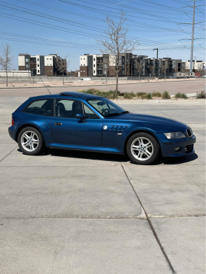 2000 BMW Z3 Coupe in Topaz Blue Metallic over Black