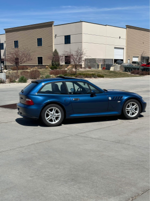 2000 BMW Z3 Coupe in Topaz Blue Metallic over Black