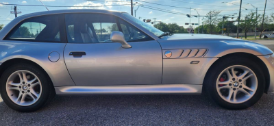 2000 BMW Z3 Coupe in Titanium Silver Metallic over Tanin Red