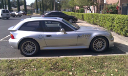 2000 BMW Z3 Coupe in Titanium Silver Metallic over Black