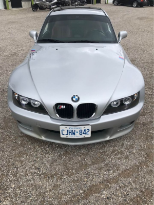 2000 BMW Z3 Coupe in Titanium Silver Metallic over Tanin Red