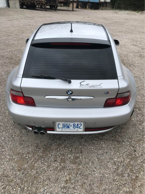 2000 BMW Z3 Coupe in Titanium Silver Metallic over Tanin Red