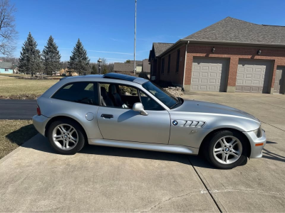 2000 BMW Z3 Coupe in Titanium Silver Metallic over Black