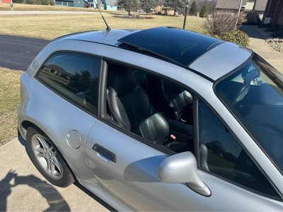 2000 BMW Z3 Coupe in Titanium Silver Metallic over Black