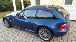 2001 BMW Z3 Coupe in Topaz Blue Metallic over Topaz Blue