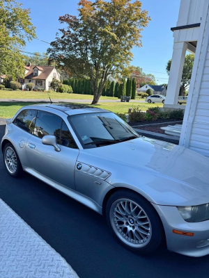 2001 BMW Z3 Coupe in Titanium Silver Metallic over Black