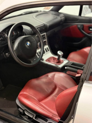 2001 BMW Z3 Coupe in Titanium Silver Metallic over Dream Red