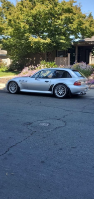 2001 BMW Z3 Coupe in Titanium Silver Metallic over Black