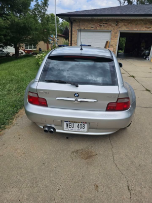 2001 BMW Z3 Coupe in Titanium Silver Metallic over Black