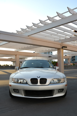 2002 BMW Z3 Coupe in Titanium Silver Metallic over Black