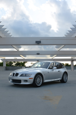 2002 BMW Z3 Coupe in Titanium Silver Metallic over Black