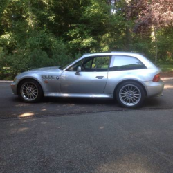 1999 BMW Z3 Coupe in Arctic Silver Metallic over Extended Black