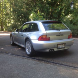 1999 BMW Z3 Coupe in Arctic Silver Metallic over Extended Black