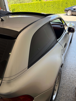 1999 BMW Z3 Coupe in Arctic Silver Metallic over Extended Tanin Red