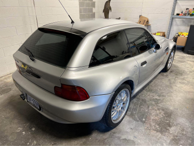 1999 BMW Z3 Coupe in Arctic Silver Metallic over Black