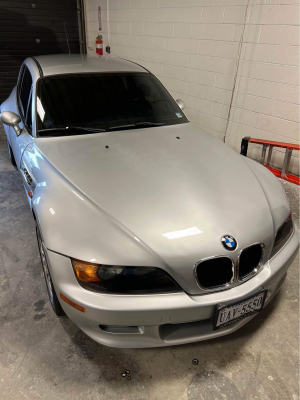 1999 BMW Z3 Coupe in Arctic Silver Metallic over Black