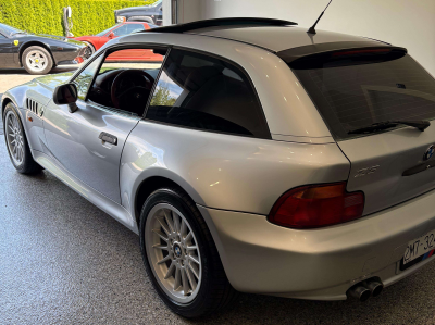 1999 BMW Z3 Coupe in Arctic Silver Metallic over Extended Tanin Red