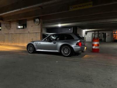 1999 BMW Z3 Coupe in Arctic Silver Metallic over Black