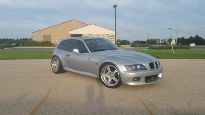 1999 BMW Z3 Coupe in Arctic Silver Metallic over Black