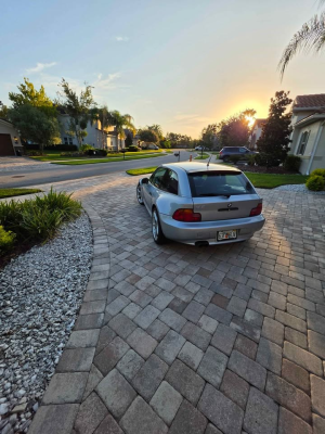 1999 BMW Z3 Coupe in Arctic Silver Metallic over Black