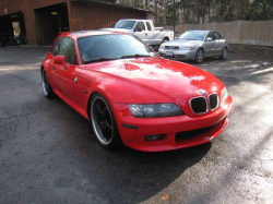 1999 BMW Z3 Coupe in Hell Red over Black