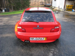 1999 BMW Z3 Coupe in Hell Red over Black