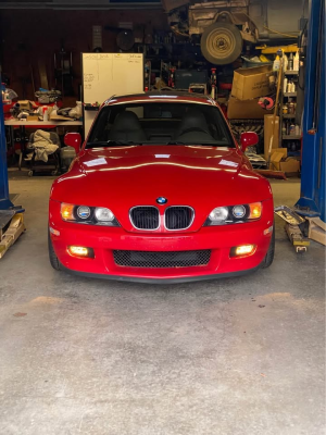 1999 BMW Z3 Coupe in Hell Red over E36 Sand Beige