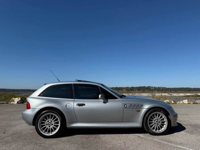 1999 BMW Z3 Coupe in Arctic Silver Metallic over Tanin Red