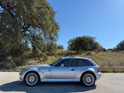 1999 BMW Z3 Coupe in Arctic Silver Metallic over Tanin Red