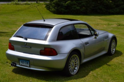 1999 BMW Z3 Coupe in Arctic Silver Metallic over Tanin Red