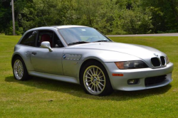 1999 BMW Z3 Coupe in Arctic Silver Metallic over Tanin Red
