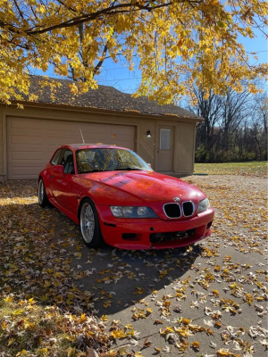 1999 BMW Z3 Coupe in Hell Red over Black
