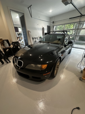 1999 BMW Z3 Coupe in Jet Black 2 over E36 Sand Beige