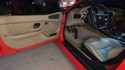 1999 BMW Z3 Coupe in Hell Red over E36 Sand Beige