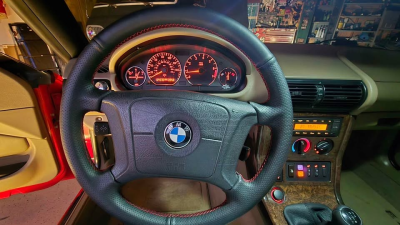 1999 BMW Z3 Coupe in Hell Red over E36 Sand Beige
