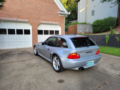 1999 BMW Z3 Coupe in Arctic Silver Metallic over Tanin Red