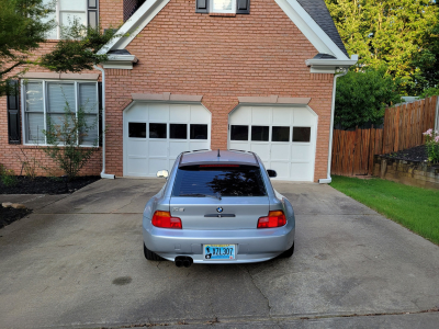 1999 BMW Z3 Coupe in Arctic Silver Metallic over Tanin Red