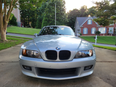 1999 BMW Z3 Coupe in Arctic Silver Metallic over Tanin Red