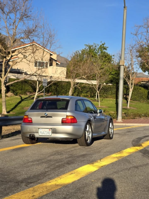 1999 BMW Z3 Coupe in Arctic Silver Metallic over Black
