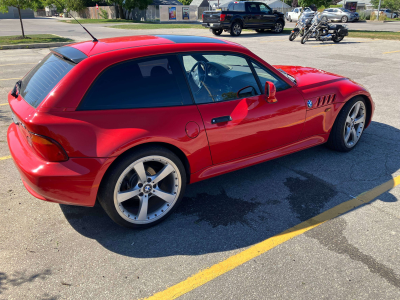 1999 BMW Z3 Coupe in Hell Red over E36 Sand Beige