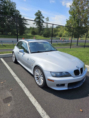 2000 BMW Z3 Coupe in Titanium Silver Metallic over Black