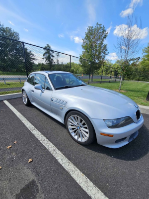 2000 BMW Z3 Coupe in Titanium Silver Metallic over Black