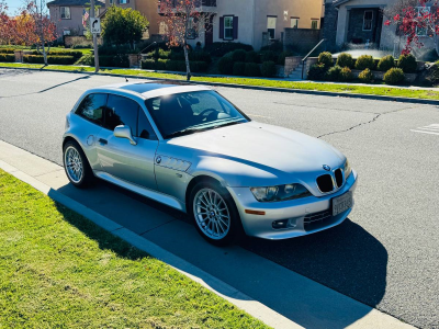 2000 BMW Z3 Coupe in Titanium Silver Metallic over Tanin Red