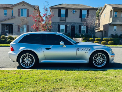 2000 BMW Z3 Coupe in Titanium Silver Metallic over Tanin Red