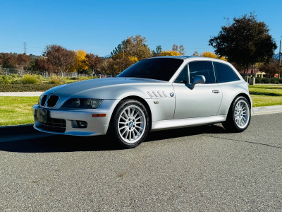 2000 BMW Z3 Coupe in Titanium Silver Metallic over Tanin Red