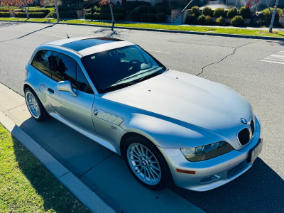 2000 BMW Z3 Coupe in Titanium Silver Metallic over Tanin Red