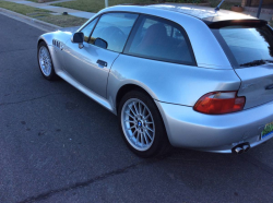2000 BMW Z3 Coupe in Titanium Silver Metallic over Tanin Red