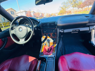 2000 BMW Z3 Coupe in Titanium Silver Metallic over Tanin Red