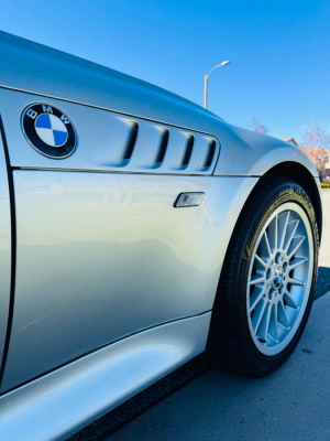2000 BMW Z3 Coupe in Titanium Silver Metallic over Tanin Red